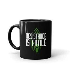 Star Trek: The Next Generation Resistance Is Futile Black Mug (15oz)