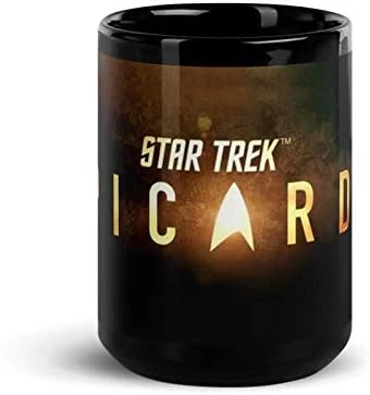 Star Trek: Picard Gold Burst Logo Black Mug - 15 Oz 2 Star Trek: Picard Gold Burst Logo Black Mug - 15 Oz - Image 2