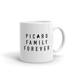 Star Trek: Picard Coat Of Arms Picard Family Forever White Mug - 11 Oz