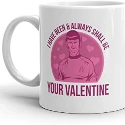 Star Trek: The Original Series Spock Valentine White Mug - White - 11 Oz -Department store living hall 31HW9dPej4L. AC