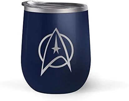 Star Trek: The Original Series Delta 12 Oz Stainless Steel Wine Tumbler - Black 3 Star Trek: The Original Series Delta 12 Oz Stainless Steel Wine Tumbler - Black - Image 3