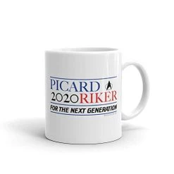 Star Trek: The Next Generation Picard Riker 2020 White Mug - 11 Oz