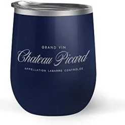 Star Trek: Picard Chateau Picard Logo 12 Oz Stainless Steel Wine Tumbler With Straw (Black) -Department store living hall 31JOCXkhLEL. AC