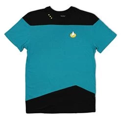 Star Trek: The Next Generation Science Uniform Cosplay Blue T-Shirt
