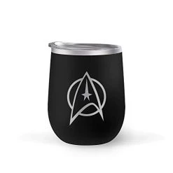 Star Trek: The Original Series Delta 12 Oz Stainless Steel Wine Tumbler - Black