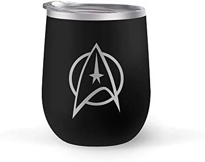 Star Trek: The Original Series Delta 12 Oz Stainless Steel Wine Tumbler - Black 2 Star Trek: The Original Series Delta 12 Oz Stainless Steel Wine Tumbler - Black - Image 2