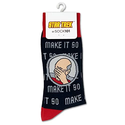 Star Trek: The Next Generation Facepalm Officially Licensed Unisex Crew Socks - One Size Fits Most 3 Star Trek: The Next Generation Facepalm Officially Licensed Unisex Crew Socks - One Size Fits Most - Image 3