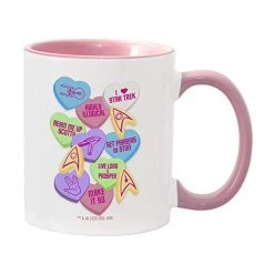 Star Trek: The Original Series Valentine's Day Collage Two-Tone Mug - Pink - 11 Oz