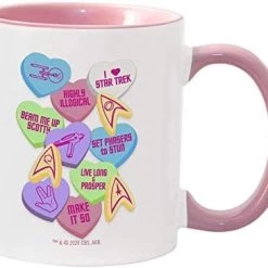 Star Trek: The Original Series Valentine's Day Collage Two-Tone Mug - Pink - 11 Oz -Department store living hall 412b1J35orL. AC 1
