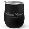 Star Trek: Picard Chateau Picard Logo 12 Oz Stainless Steel Wine Tumbler With Straw (Black) -Department store living hall 414Y6M1lJLL