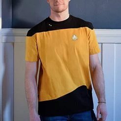 Star Trek: The Next Generation Operations Uniform Cosplay Gold T-Shirt 6 Star Trek: The Next Generation Operations Uniform Cosplay Gold T-Shirt -Department store living hall 41Bc7NWwprS