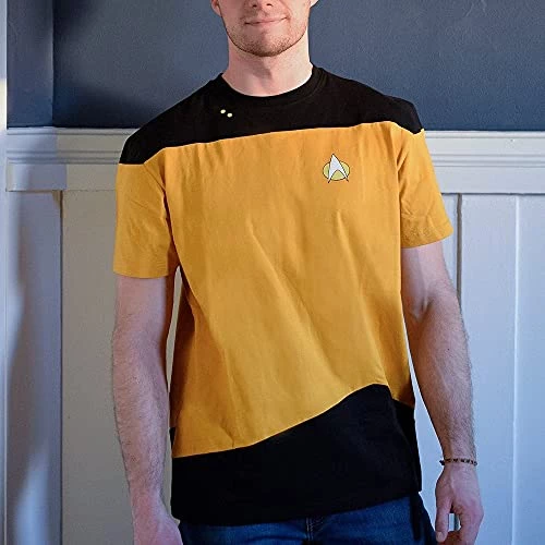 Star Trek: The Next Generation Operations Uniform Cosplay Gold T-Shirt 3 Star Trek: The Next Generation Operations Uniform Cosplay Gold T-Shirt - Image 3