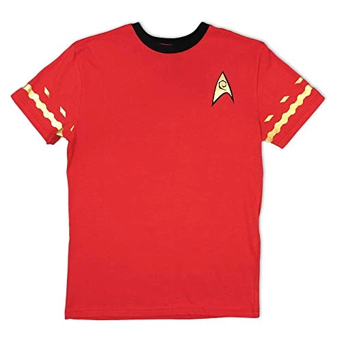 Star Trek: The Original Series Engineering Uniform Cosplay Red Metallic T-Shirt 1 Star Trek: The Original Series Engineering Uniform Cosplay Red Metallic T-Shirt