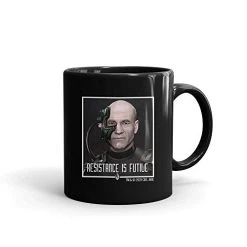 Star Trek: The Next Generation Picard Resistance Is Futile Black Mug (11oz) -Department store living hall 41dxAT3kvIL