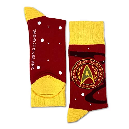Star Trek Starfleet Academy Command Officially Licensed Unisex Crew Socks - One Size Fits Most 2 Star Trek Starfleet Academy Command Officially Licensed Unisex Crew Socks - One Size Fits Most - Image 2