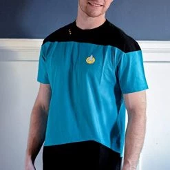 Star Trek: The Next Generation Science Uniform Cosplay Blue T-Shirt 7 Star Trek: The Next Generation Science Uniform Cosplay Blue T-Shirt -Department store living hall 41nEoLtgF5L