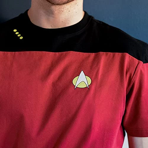 Star Trek: The Next Generation Command Uniform Cosplay Red T-Shirt 3 Star Trek: The Next Generation Command Uniform Cosplay Red T-Shirt - Image 3