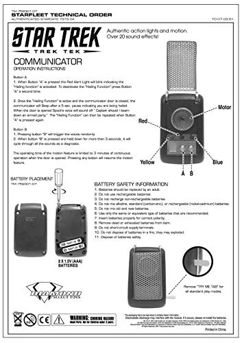 Diamond Select Toys Star Trek: The Original Series: Communicator 2 Diamond Select Toys Star Trek: The Original Series: Communicator - Image 2