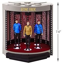 Hallmark Keepsake Christmas Ornament 2019 Year Dated Star Trek The Transporter Tabletop Decoration With Light And Sound, The -Department store living hall 5140AAcmxKL