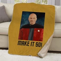 Star Trek: The Next Generation Make It So Portrait Sherpa Blanket (37" X 57")