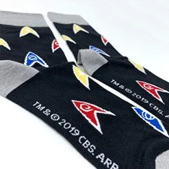 Star Trek: The Original Series Deltas Officially Licensed Unisex Crew Socks - One Size Fits Most -Department store living hall 51RICSxq09L