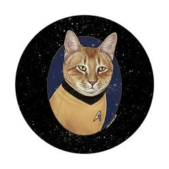 Star Trek Cat-Tain Kirk PopSockets PopGrip: Swappable Grip For Phones & Tablets -Department store living hall 51gi71FtOgL
