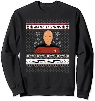 Star Trek: The Next Generation Make It Snow Sweatshirt 5 Star Trek: The Next Generation Make It Snow Sweatshirt - Image 5