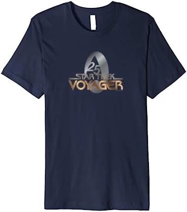 Star Trek: Voyager Property Of U.S.S. Voyager Gold 25 Logo Premium T-Shirt 3 Star Trek: Voyager Property Of U.S.S. Voyager Gold 25 Logo Premium T-Shirt - Image 3