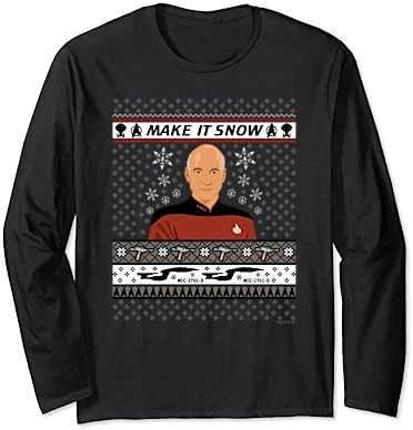Star Trek: The Next Generation Make It Snow Long Sleeve T-Shirt 5 Star Trek: The Next Generation Make It Snow Long Sleeve T-Shirt - Image 5