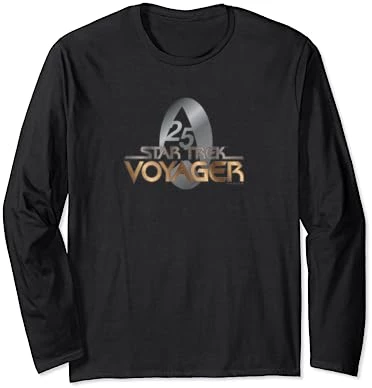 Star Trek: Voyager Property Of U.S.S. Voyager Gold 25 Logo Long Sleeve T-Shirt 4 Star Trek: Voyager Property Of U.S.S. Voyager Gold 25 Logo Long Sleeve T-Shirt - Image 4