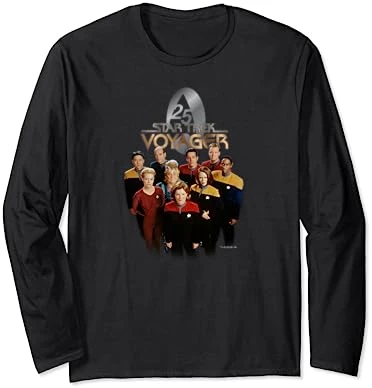 Star Trek: Voyager Property Of U.S.S. Voyager 25 Gold 2 Long Sleeve T-Shirt 5 Star Trek: Voyager Property Of U.S.S. Voyager 25 Gold 2 Long Sleeve T-Shirt - Image 5