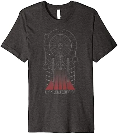 Star Trek U.S.S. Enterprise Line Art Premium T-Shirt 9 Star Trek U.S.S. Enterprise Line Art Premium T-Shirt - Image 9