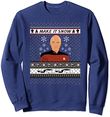 Star Trek: The Next Generation Make It Snow Sweatshirt 6 Star Trek: The Next Generation Make It Snow Sweatshirt - Image 6