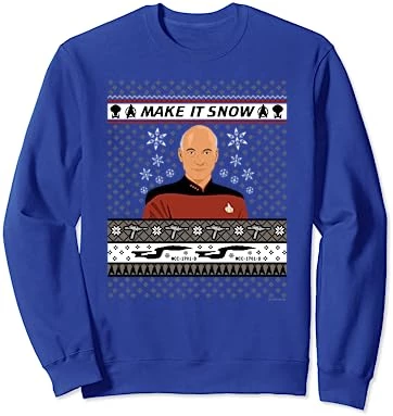 Star Trek: The Next Generation Make It Snow Sweatshirt 4 Star Trek: The Next Generation Make It Snow Sweatshirt - Image 4