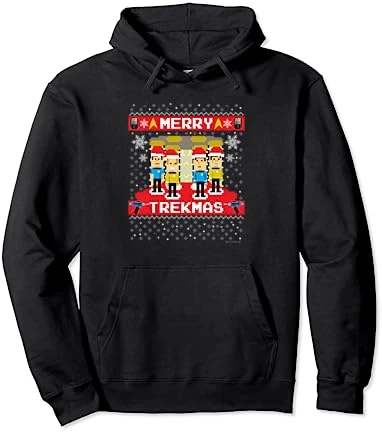 Star Trek: The Original Series Merry Trekmas Pullover Hoodie 4 Star Trek: The Original Series Merry Trekmas Pullover Hoodie - Image 4