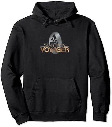 Star Trek: Voyager Property Of U.S.S. Voyager Gold 25 Logo Pullover Hoodie 3 Star Trek: Voyager Property Of U.S.S. Voyager Gold 25 Logo Pullover Hoodie - Image 3
