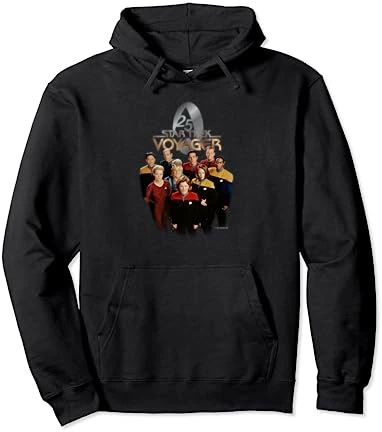 Star Trek: Voyager Property Of U.S.S. Voyager 25 Gold 2 Pullover Hoodie 4 Star Trek: Voyager Property Of U.S.S. Voyager 25 Gold 2 Pullover Hoodie - Image 4