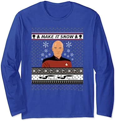 Star Trek: The Next Generation Make It Snow Long Sleeve T-Shirt 4 Star Trek: The Next Generation Make It Snow Long Sleeve T-Shirt - Image 4