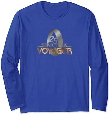 Star Trek: Voyager Property Of U.S.S. Voyager Gold 25 Logo Long Sleeve T-Shirt 3 Star Trek: Voyager Property Of U.S.S. Voyager Gold 25 Logo Long Sleeve T-Shirt - Image 3